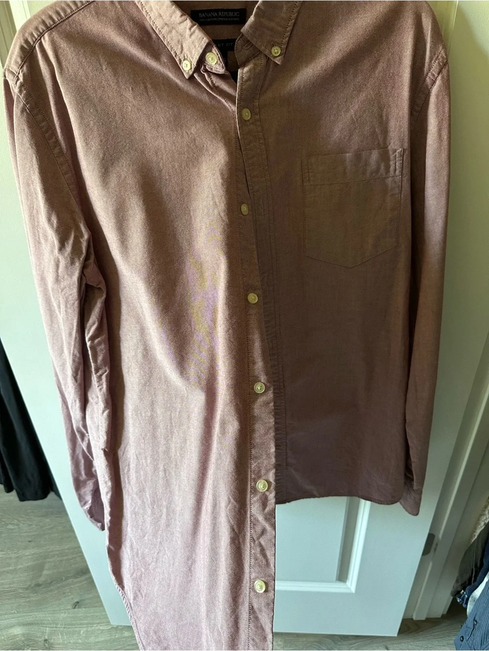 Banana Republic Menswear Dusty Rose Button-Up Shirt